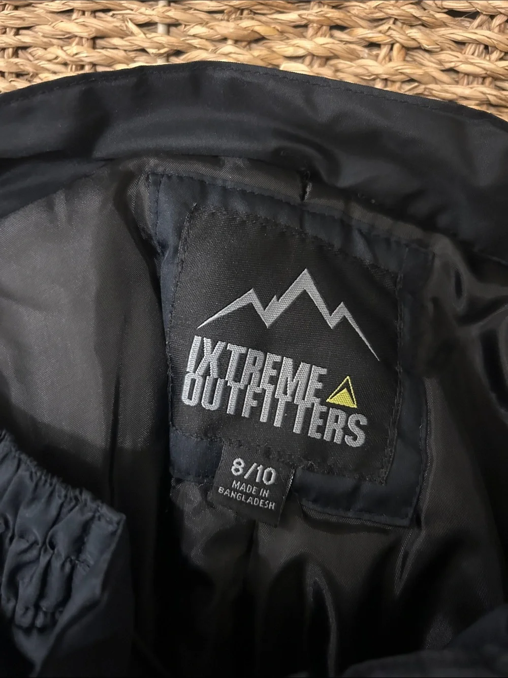 Kids Black Insulated Snow Pants